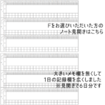 育児記録　双子　横書き