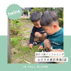 インフルエンザA型に罹患した双子、軽症で終わりそうです。