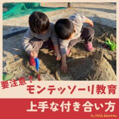 要注意！？モンテッソーリ教育との付き合い方