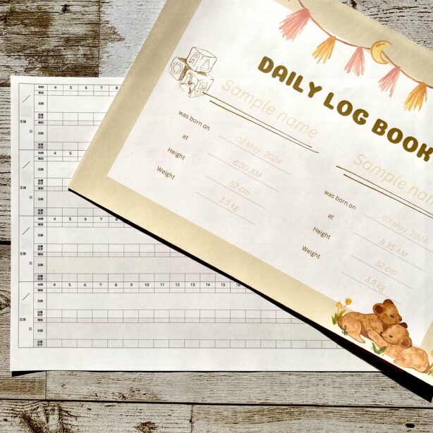 家族のために生まれた育児記録ノート【2人用】