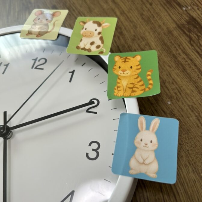 知育玩具　育児　双子　干支